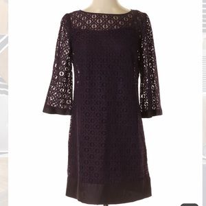 Laundry by Shelli Segal Eyelet Shift Dress Sz 2